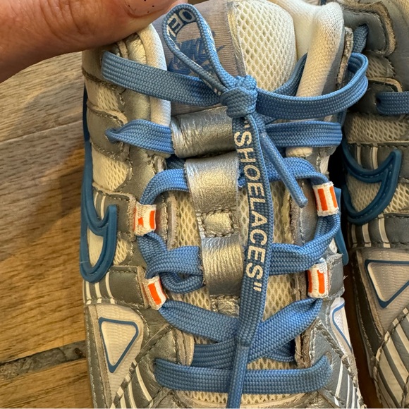 OFF-white Nike blue and neon orange DUNK SNEAKERS - Picture 6 of 11